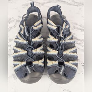 Keen Size 8.5 Navy, Yellow, Light Blue Waterproof Sandals